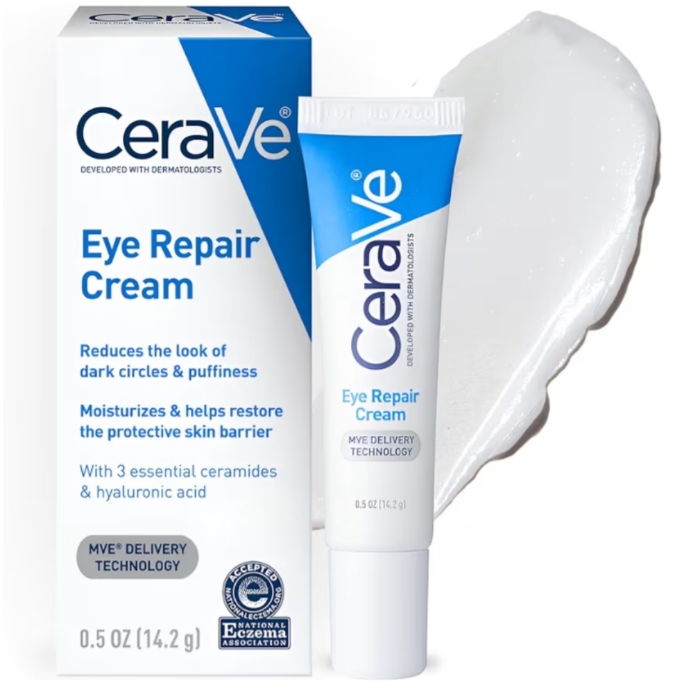 CeraVe Eye Repair Cream for Dark Circles and Puffiness, 0.5 OZ